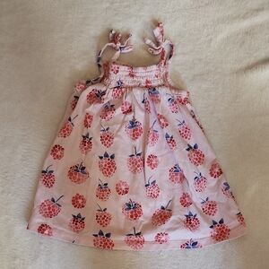 GAP Pink Berry Print Casual Kids Dress